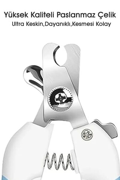 Factorial Evcil Hayvan Tırnak Makası Törpü Seti 1 Adet Mavi Kedi Köpek Tırnak Kesme Makası Manikür Kedi Otu