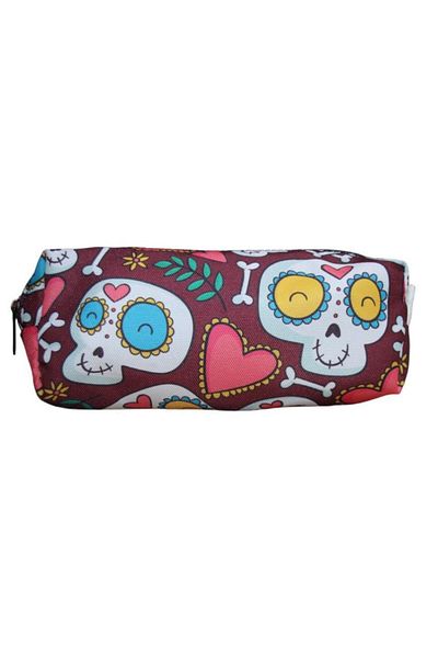 Nostaljik Lezzetler Halloween Themed Sweet Pen Holder - School and Makeup Bag Skull
