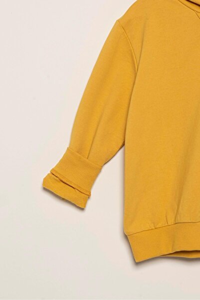 for you kids Hooded Label Detailed Jogger Yellow Bottom Top Suit