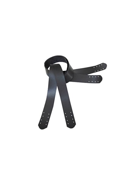 Lady Moss Siyah Dikilebilir Çift Çanta Sapı 3x80