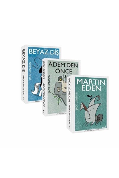 İndigo Kitap Jack London Seti Beyaz Diş Martin Eden Ademden Önce 3 Kitap Set