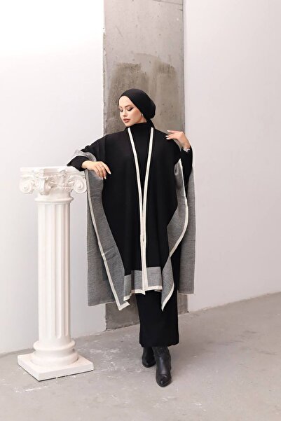 Neşeli Butik فستان حجاب تريكو - كيب مفصل، نسائي، NMS018