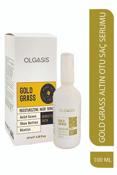 Olgasis مصل الشعر بالعشب الذهبي - علاج مضاد للقشرة ومضاد للقشرة، البيوتين وزبدة الشيا