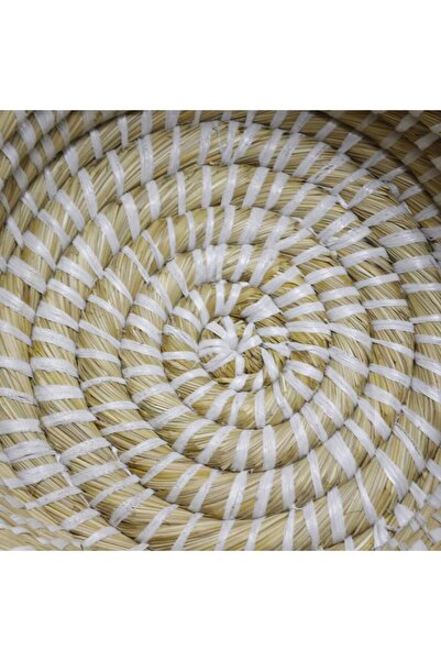 T.Concept Auger Patterned Decorative Wicker Basket - Multi-Purpose, Durable, Large Size (L)