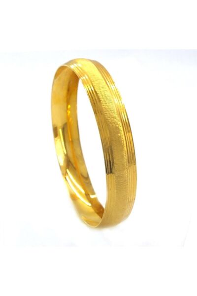 FerizZ Altın Kaplama Dikey Çizgili 1 cm Bilezik BLZ-3067