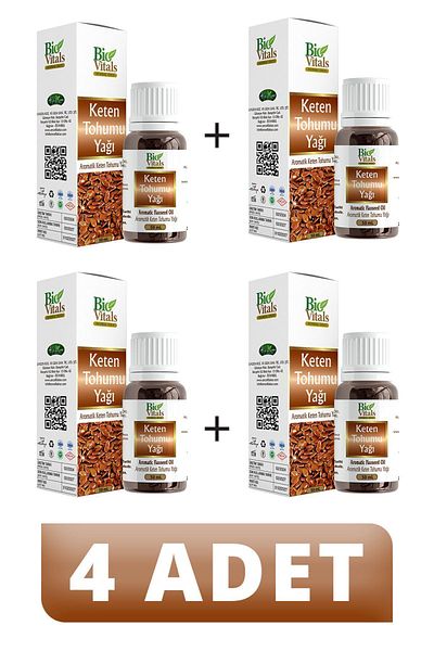 Bio Vitals 50 ml Flax Seed Oil - 4 PCS