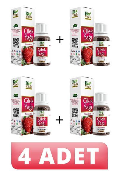 Bio Vitals 20 ml 4 Pieces Strawberry Oil