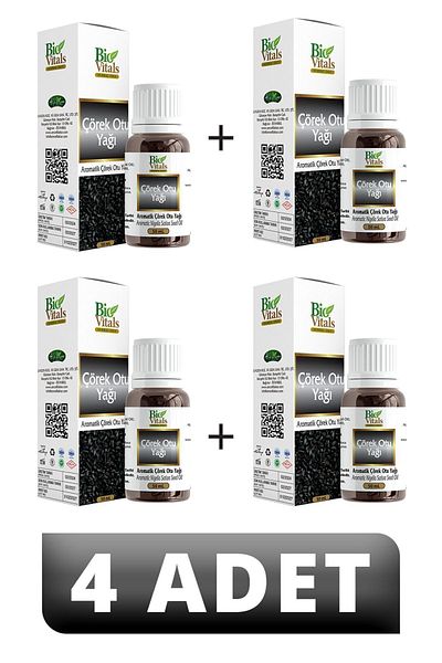 Bio Vitals 4 Pieces 50 ml Black Cumin Oil