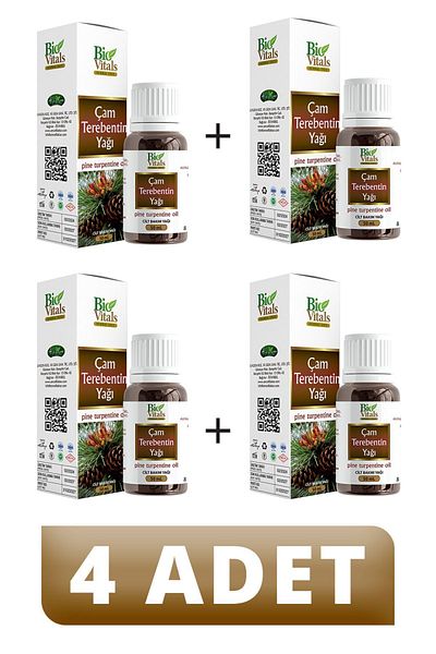 Bio Vitals 4 Pieces 50 ml Pine Turpentine Oil