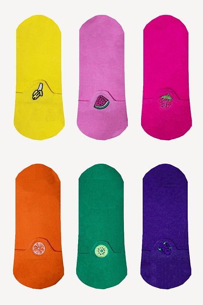 Neşeli Çoraplar Set de 6 șosete unisex brodate