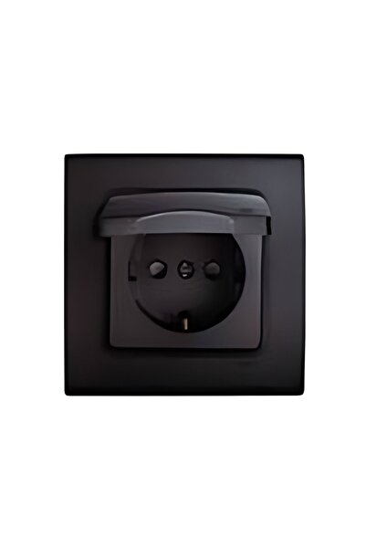 VİKO Linnera Life Gece Siyahı Çocuk Korumalı Kapaklı Topraklı Priz Mekanizma ...