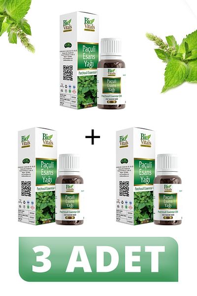 Bio Vitals 20 ml 3 PCS Patchouli Essence Oil