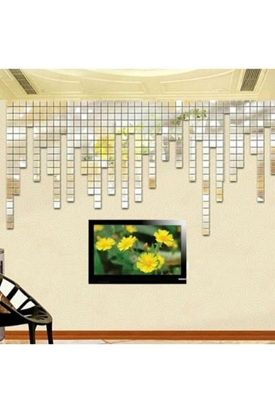DEZ Oglinda Decorativa Mozaic Plexi 100 Bucati X 2*2 Cm