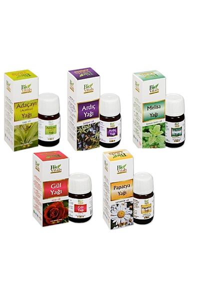 Bio Vitals Island Tea Juniper Balm Rose Chamomile Set for Aromatic Massage and Skin Care