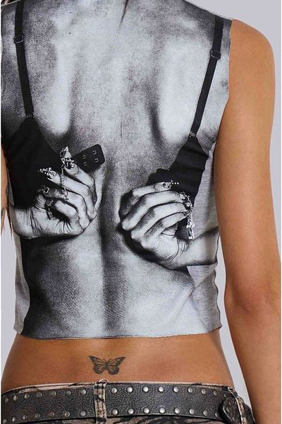 VOG PLUS Vibegaia Back Printed Crop Jl