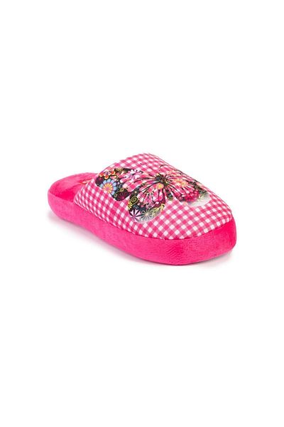 Flyingsteps Papuci de interior pentru femei de iarnă fucsia