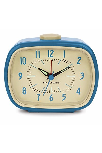 Genel Markalar Metal Retro Alarmlı Çalar Saat Analog Mavi Retro