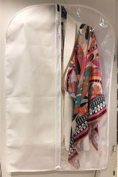 Umut White Colored Pvc Transparent Suit - Sheath, Bag and Gamboç 64*100 Cm