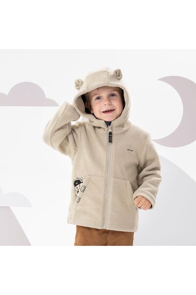 Decathlon Quechua Erkek Çocuk Outdoor Polar Mont - Bej - 2 / 6 Yaş - Mh500 Kid