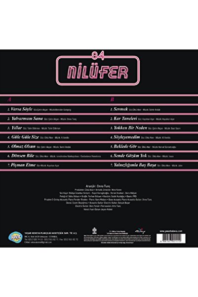 Genel Markalar Nilüfer - Nilüfer '84 . Lp Türkçe Pop