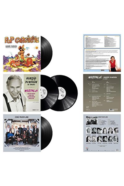 esenshop Hurşid Yenigün - Pop Gırgıriye & Eski Dostlar &  U.G. Unutulmayan Şarkıları (3 Plak Özel Set)