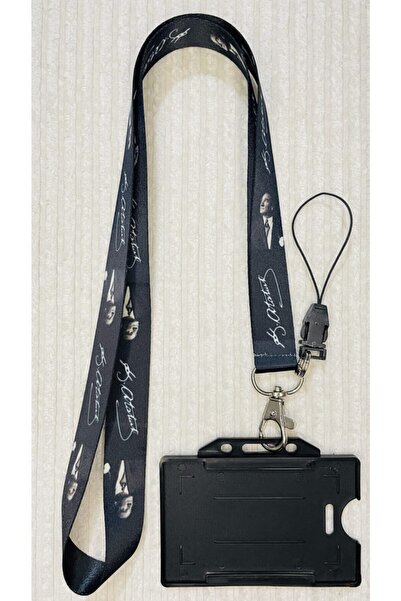 Staffy Mustafa Kemal Atatürk Temalı Boyun Askı ipi ve kartlık