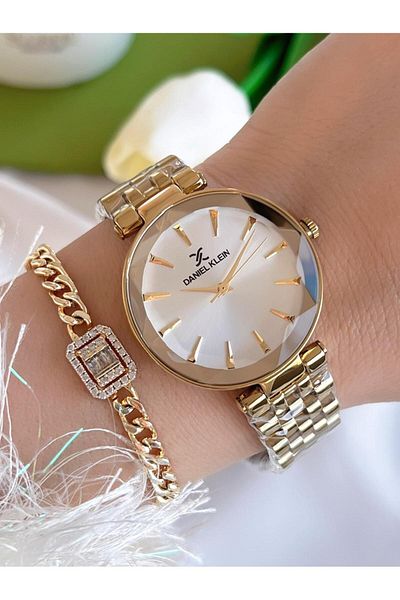 Daniel Klein Steel Cord 30 Mt Water Resistant Women's Wristwatch + Bracelet Bdk.10629.2