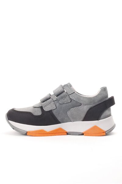 Rıdvan Çelik Gray Genuine Leather Kids Sneakers - Sports Shoes