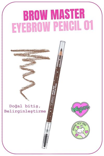 Callista Brow Star Eyebrow Pencil Brushed Eyebrow Pencil 01 Dark Blonde - Light Brown