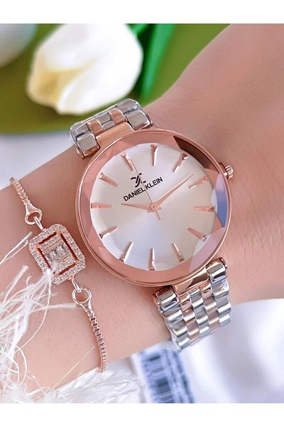 Daniel Klein Steel Cord 30 Mt Water Resistant Women's Wristwatch + Bracelet Bdk.10629.6