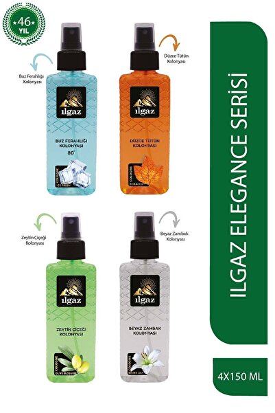 ILGAZ Buz Ferahlığı & Tütün & Zeytin Çiçeği & Beyaz Zambak Kolonyası 150 ml -...