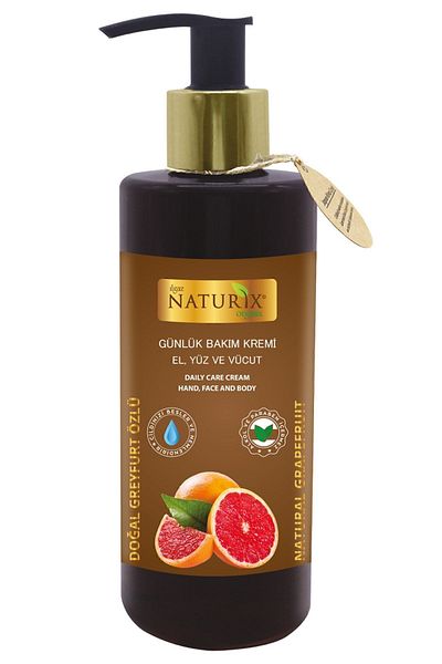 Naturix كريم العناية باليدين والوجه والجسم بخلاصة الجريب فروت 250 مل - 5 عبوات صديقة للبيئة |   ترطيب وإصلاح