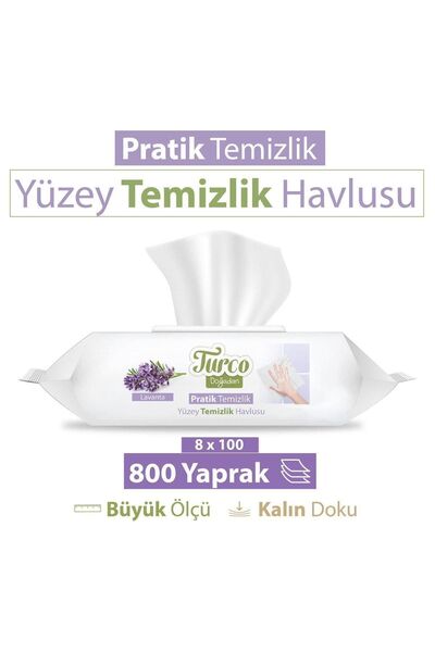Baby Turco Yüzey Temizlik Havlusu Lavanta 100x8 Adet