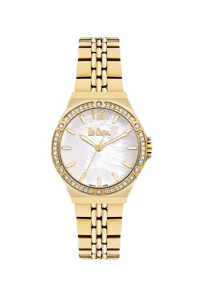 Lee Cooper Lee Cooper Women's 2035 Movement Watch, Analog Display and Metal Strap - LC07969.120, Silver