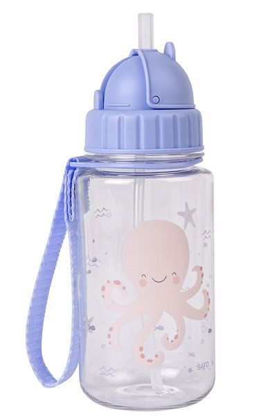 saro Hanging Straw Flask 450ml Ocean Life
