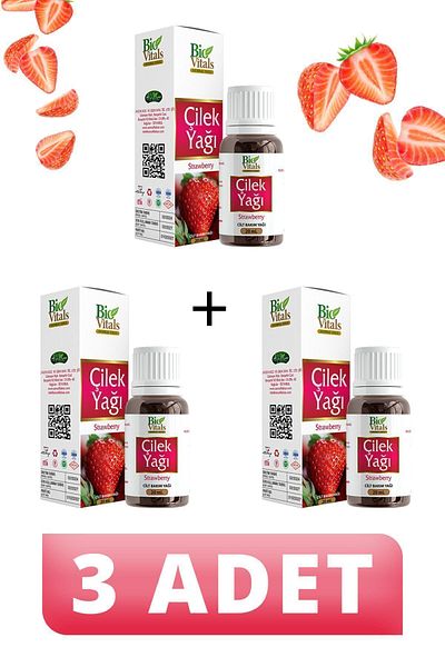Bio Vitals 20 ml 3 PCS Strawberry Oil