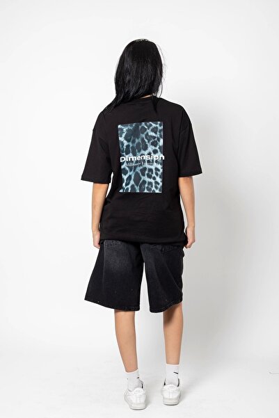 Bak Moda V2 - Tricou unisex oversize negru cu model animal 24/1