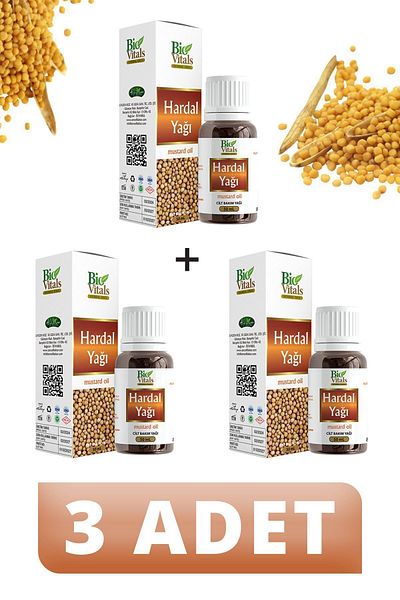 Bio Vitals 50 ml Mustard Oil - 3 PCS