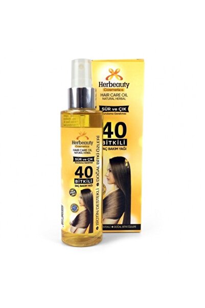 Herbeauty زيت العناية بالشعر 150 مل - 40 عشبة، يحرك ويخرج