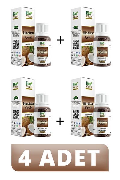 Bio Vitals Coconut Oil - 20 ml, 4 PCS