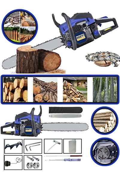 Eisenn Germany 52 CC Turbo DCM series Benzinli Motorlu Testere 55CM Pala Hıza...