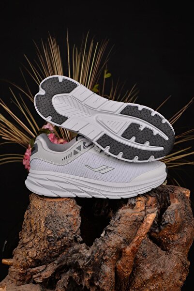 Lescon Erkek Gri 4 Mevsim Terletmez Kaydırmaz Koku Yapmaz Air Taban  Ortopedik Tarz Yürüyüş Ayakkabısı