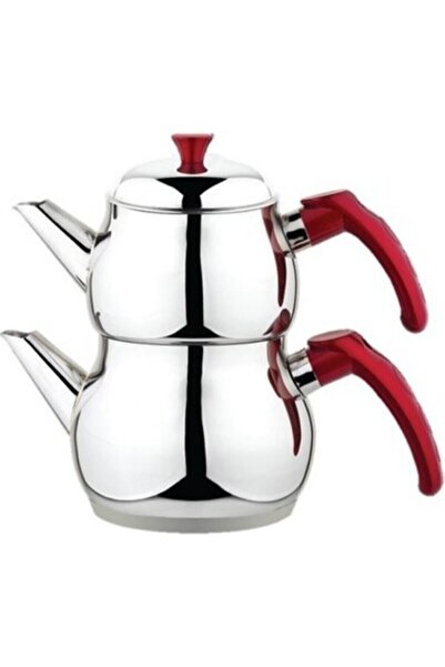 RYS إبريق شاي ذهبي متوسط الحجم من الفولاذ الأحمر