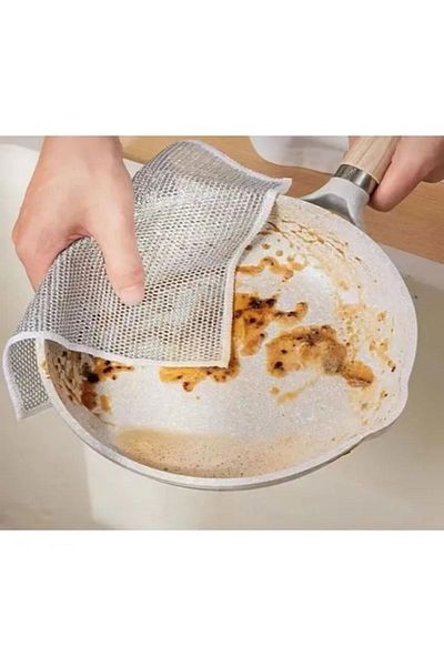 DİLAHOME DilaHome Inox Cloth Wire Dishcloth, Difficult dirt cloth, Kitchen Bathroom Cloth