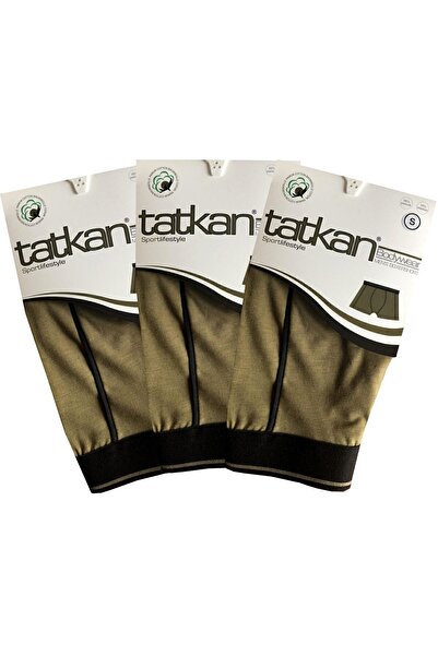 TATKAN BODYWEAR Tatkan - 3'lü - Pamuklu , Sportif Biyeli Erkek Boxershort