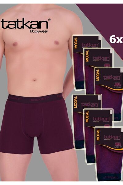 TATKAN BODYWEAR Tatkan - 6'lı - Penye Modal Erkek Boxershort