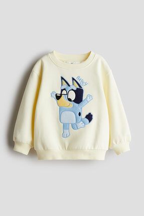 H M K z Cocuk Mavi Motif Detayl Sweat Fiyat Yorumlar Trendyol