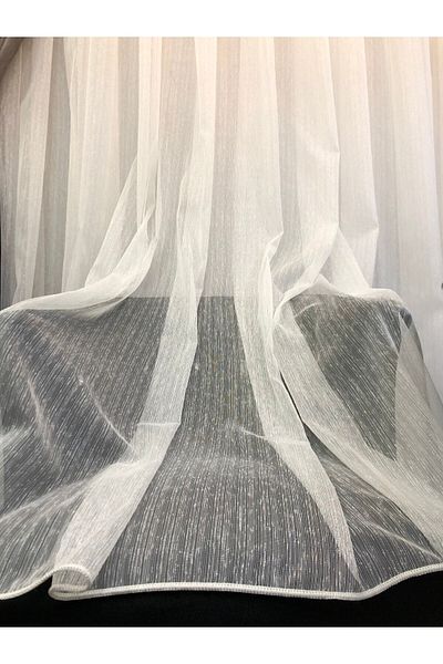 Taç Rüyaper Slub Linen Tulle Curtain 1/3 (Sik) Pleated