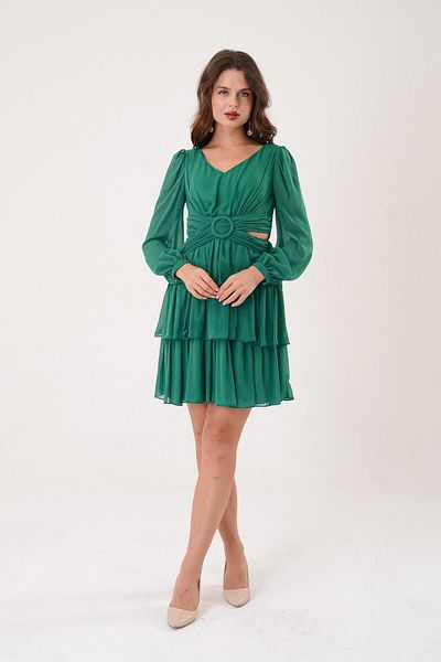 SpringStore Rochie de seara scurta verde