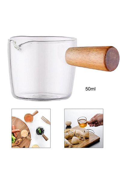 NİLÜFER HOME Wooden Colored 50ml Mini Milk Bowl-faucet-juicer Bowl - Yld 001436